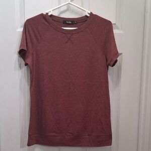 Women's Burgundy Short Sleeve Tee